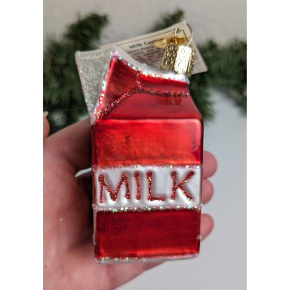 Milk Carton Retired Old World Christmas Ornament - Picture 4 of 5